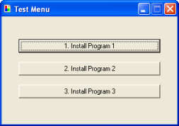 Image of Brian's Menu running an example menu